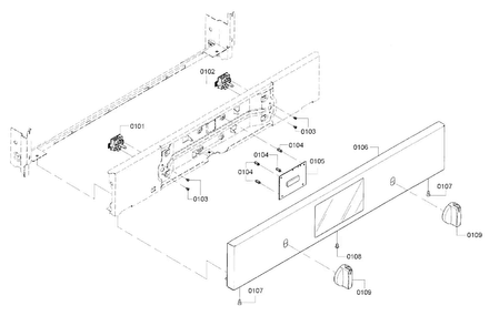 Control Panel Diagram and Parts List for HBL5351UC 01 Bosch Wall Oven