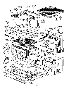 Cabinet Diagram and Parts List for PRSG304S  Thermador Range