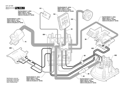 Diagram 3 Diagram and Parts List for GBH18V-28CF 3 611 J21 000 Bosch Hammer Drill