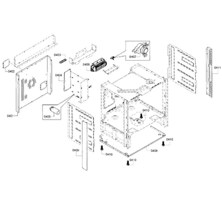 Frame Diagram and Parts List for HEIP054U 03 Bosch Range
