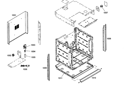 Mounting Diagram and Parts List for MEM271EB01  Thermador Microwave