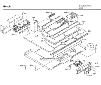 Pcb Assembly Diagram and Parts List for HBLP651UC 02 Bosch Wall Oven
