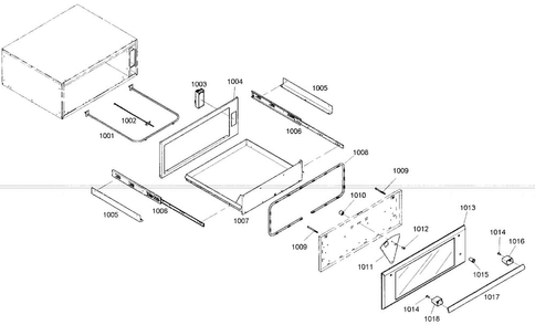 Warming Drawer Diagram and Parts List for MEMCW301ES01  Thermador Microwave