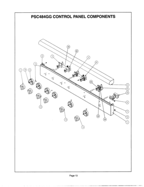 12 - PSC484GG CONTROL PANEL Diagram and Parts List for PSC366ZS  Bosch Cooktop