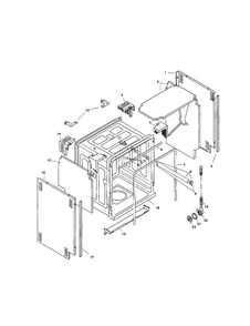 Tank Assembly Diagram and Parts List for SHI6805UC 12 Bosch Dishwasher