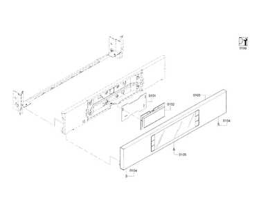 Control Panel Diagram and Parts List for HBL8661UC 01 Bosch Wall Oven