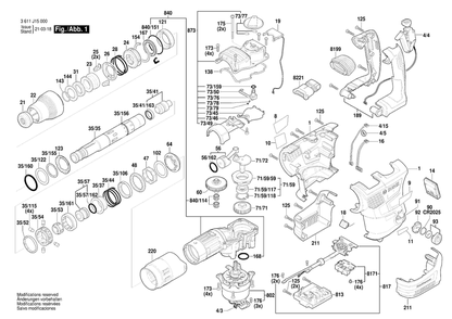 Part Location Diagram of 1607000DN1 Bosch Tool ELECTRONIC MODULE