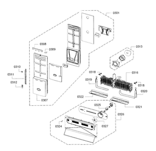 Freezer Asy Diagram and Parts List for B26FT70SNS 04 Bosch Refrigerator
