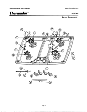 40 - BURNER COMPONENTS Diagram and Parts List for SGS304ZS  Bosch Range