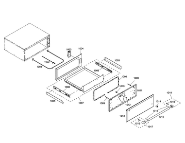 Drawer Diagram and Parts List for PODMW301-01  Thermador Wall Oven