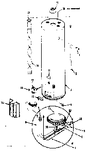 Replacement Parts Diagram and Parts List for 153335671  Kenmore Water Heater