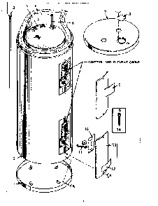 Non-functional Replacement Parts Diagram and Parts List for 15332360  Kenmore Water Heater