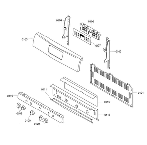 Control Panel Diagram and Parts List for HGS5053UC 03 Bosch Range
