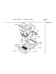 Upper Lower Door Diagram and Parts List for HBL755AUC 00 Bosch Wall Oven
