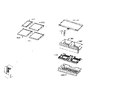 Shelves Diagram and Parts List for B26FT50SNS 01 Bosch Refrigerator