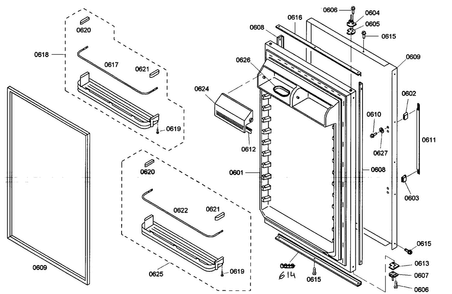 Part Location Diagram of 00472161 Bosch SEAL-DOOR