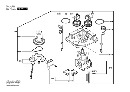 Diagram 2 Diagram and Parts List for LM400-3 F 034 061 D08 Bosch Laser Level