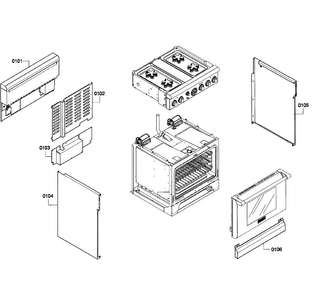 Main Assy Diagram and Parts List for PRD304EG 06 Thermador Range