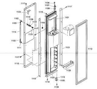 Door Assy 2 Diagram and Parts List for KBUDT4865E 01 Thermador Refrigerator