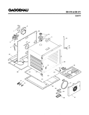 02 - CAVITY Diagram and Parts List for EB270-620  Bosch Range