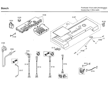 Control Panel Diagram and Parts List for WFMC4301UC 02 Bosch Washer