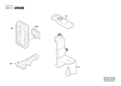 Section 2 Diagram and Parts List for GRL2000-40HVK 3601K61S10 Bosch Laser Level