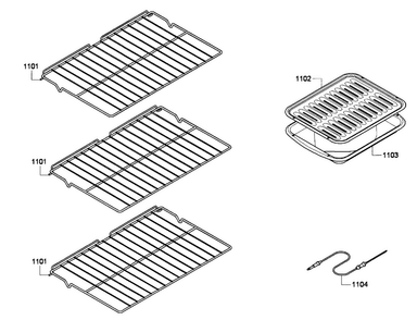 Rack Assy Diagram and Parts List for HBL5720UC 03 Bosch Microwave