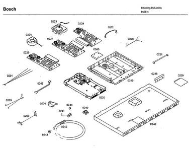 Pcb Asy Diagram and Parts List for NIT8665UC 21 Bosch Cooktop