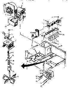 Power And Related Parts Diagram and Parts List for CMT227  Thermador Microwave