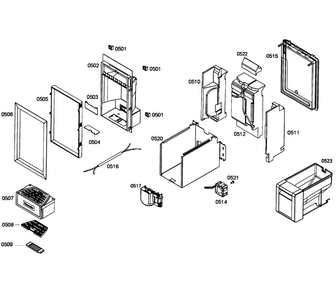 Dispenser Diagram and Parts List for T24ID80NLP 09 Thermador Freezer