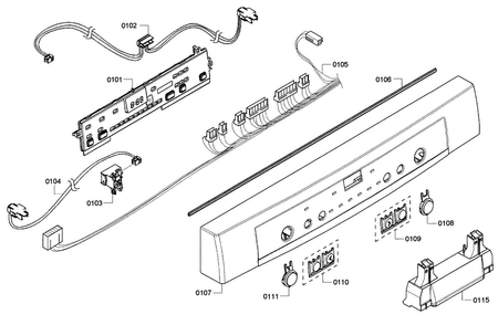 Part Location Diagram of 00686740 Bosch PANEL-FACIA