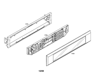 Control Panel Diagram and Parts List for MEMCW271ES-01  Thermador Microwave