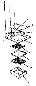 Section 1 Diagram and Parts List for CGB19  Thermador Grill