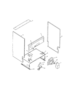 Body Diagram and Parts List for SMU7052UC-09 FD7307, 7504-7506 Bosch Dishwasher