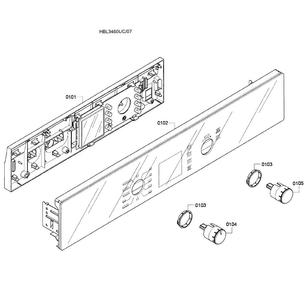 Control Panel Diagram and Parts List for HBL3460UC 07 Bosch Wall Oven