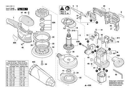 Part Location Diagram of 2610364015 Bosch Tool ALLEN WRENCH