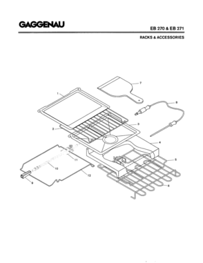 05 - RACKS & ACCESSORIES Diagram and Parts List for EB270-630  Bosch Range