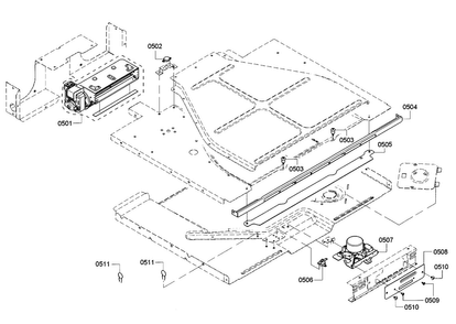 Latch Diagram and Parts List for HBLP651UC 01 Bosch Wall Oven