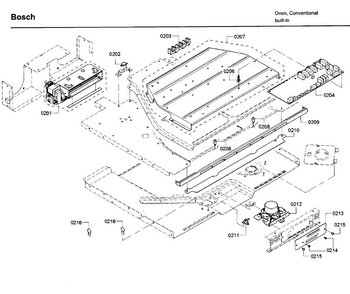 Latch Diagram and Parts List for HBL8461UC 02 Bosch Wall Oven