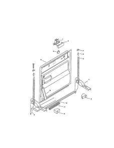 Inner Door Diagram and Parts List for SMU2042UC 13 Bosch Dishwasher