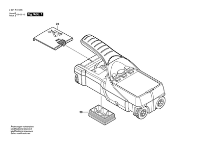 Part Location Diagram of 1609203S99 Bosch Tool COVER PANEL