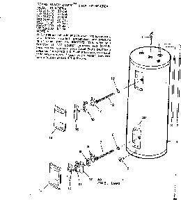 Replacement Parts Diagram and Parts List for 153314470  Kenmore Water Heater