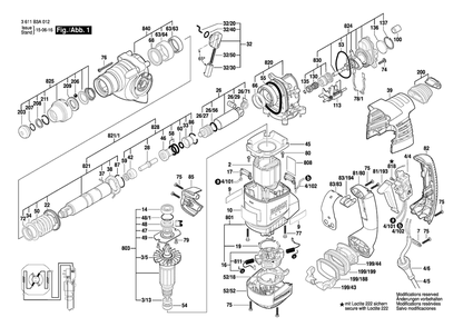 Part Location Diagram of 1600A0032J Bosch Tool MODULE