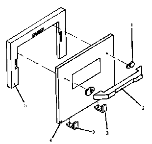 Stainless Steel Door Assembly Diagram and Parts List for CT227NS  Thermador Range