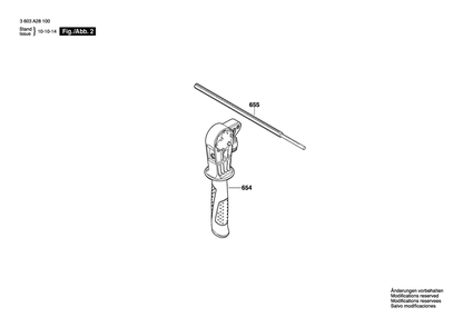Part Location Diagram of 2602025125 Bosch Auxiliary Handle Black