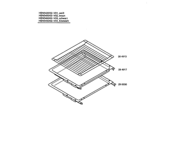 Rack Diagram and Parts List for HBN5420 02 Bosch Wall Oven