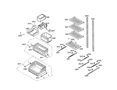 Ice Maker Diagram and Parts List for T24IF70CSS-01  Thermador Freezer