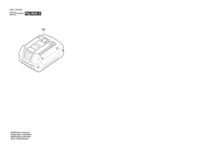 Section 2 Diagram and Parts List for 3601JN2040  Bosch Wrench