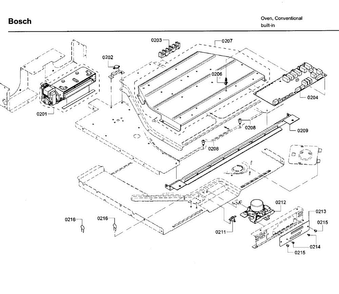 Latch Asy Diagram and Parts List for HBN8451UC 02 Bosch Wall Oven