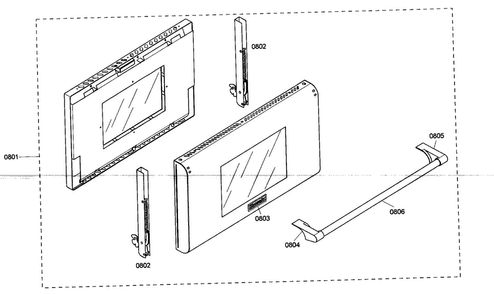 Door Assy Diagram and Parts List for PRD366EG02  Thermador Range